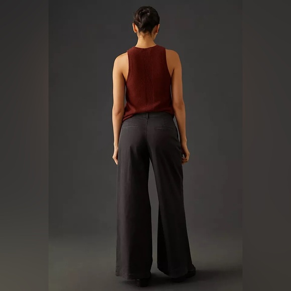 NWT By Anthropologie Mid-Rise Pleated Trousers, Size 4 & 8 - Picture 3 of 3